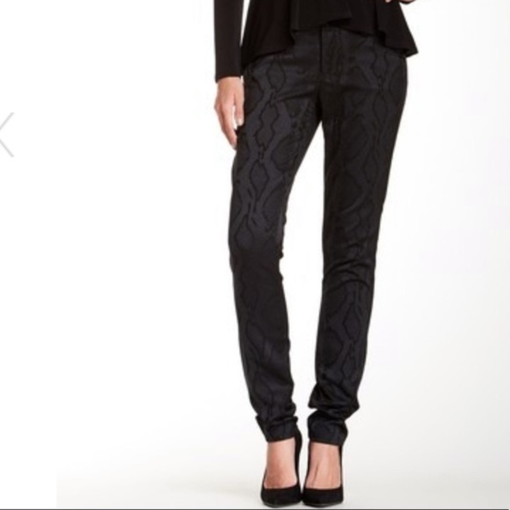 Snake print skinny jeans